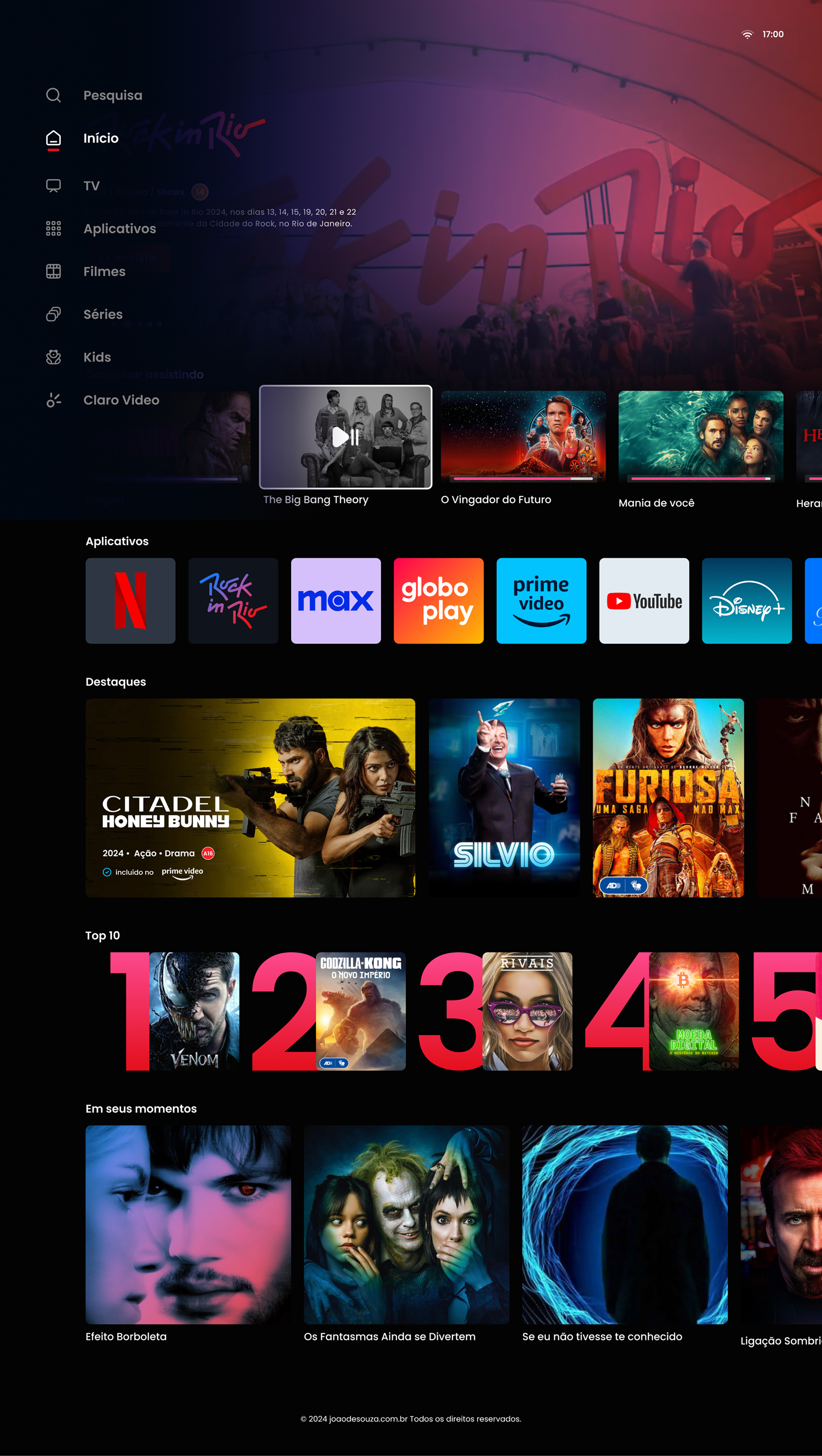 Interface Claro Rock In Rio
