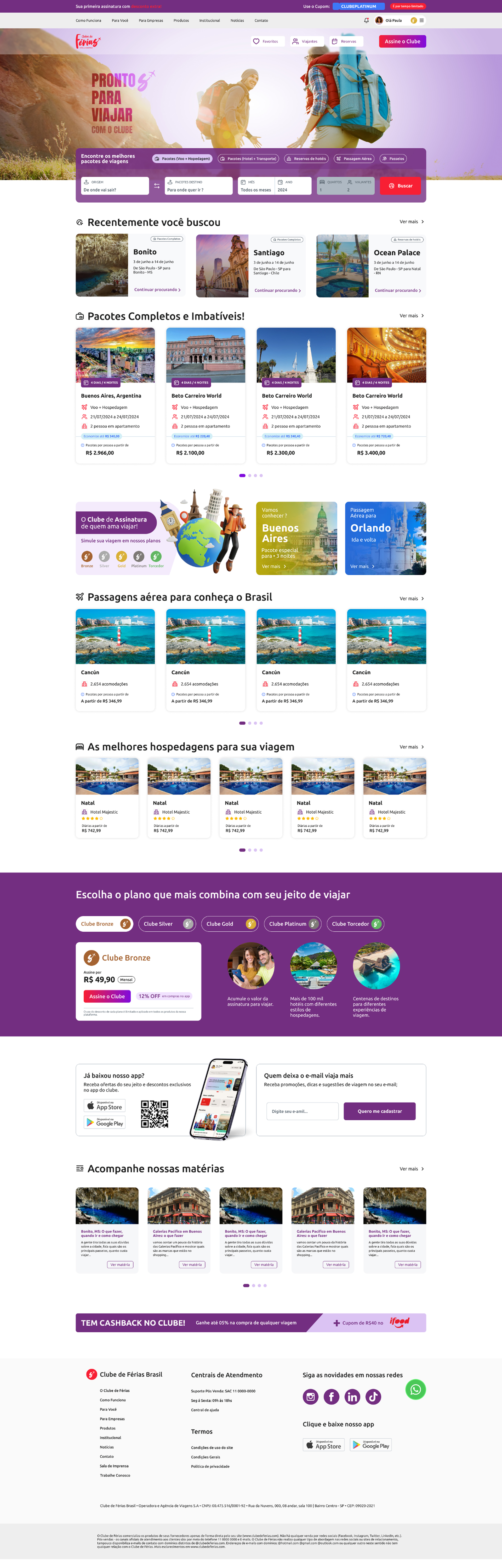 Clube de Ferias Website