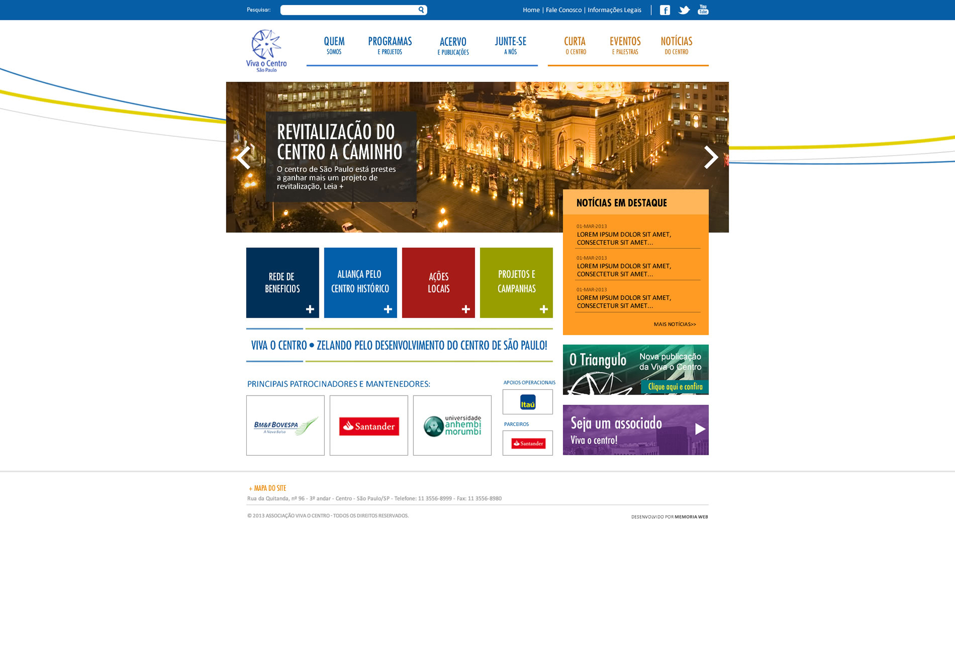 Viva o Centro - Website
