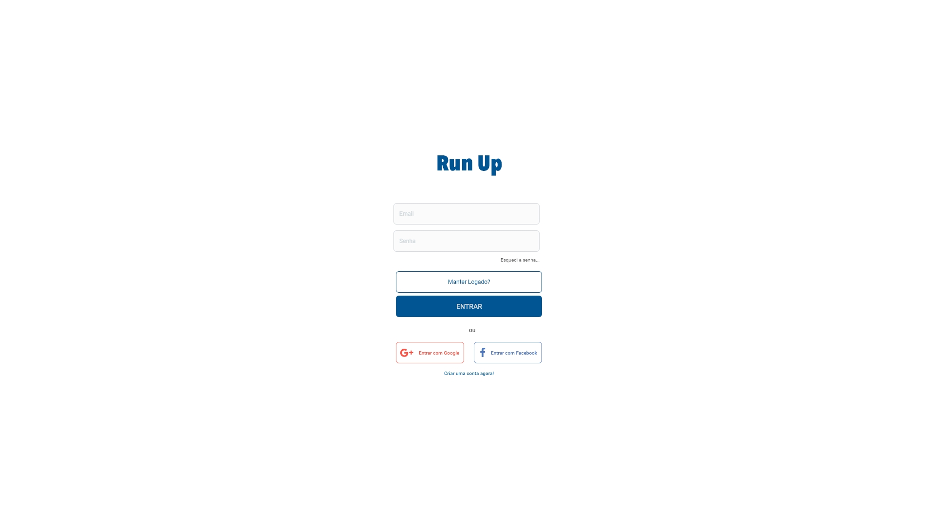 Interface - gerenciador de conteudo Run Up